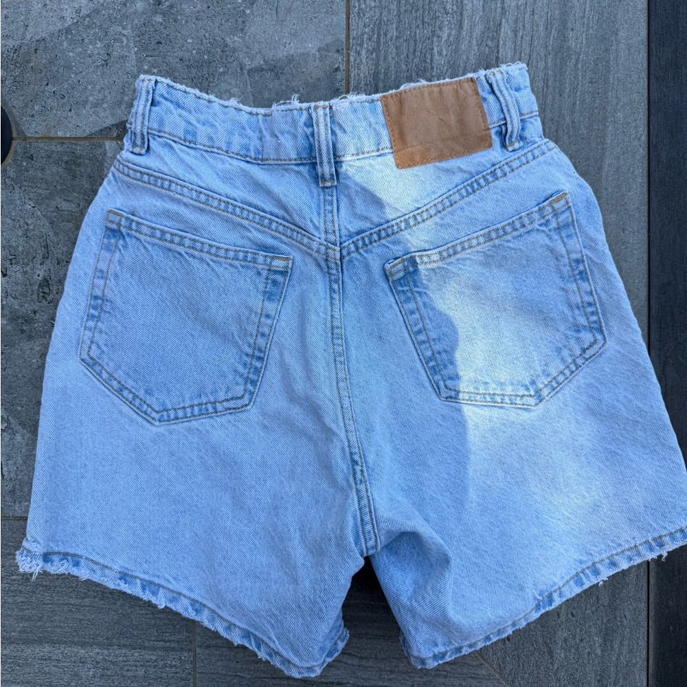 Zara Light Blue High waist Denim Shorts, size 34